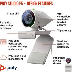 Poly- studio P5 Professional Video Conferencing Camera